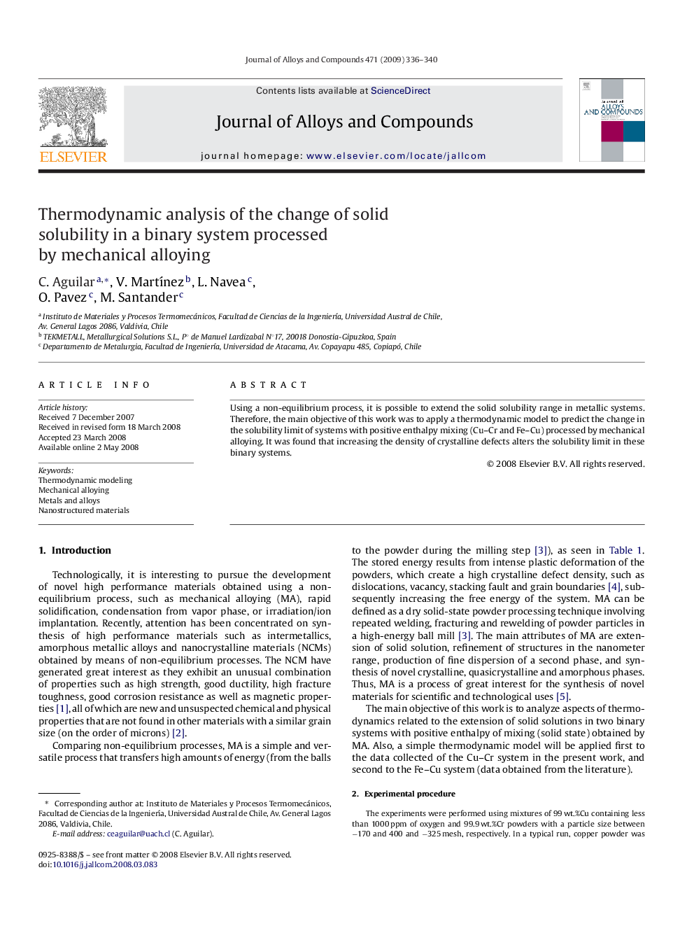 Thermodynamic analysis of the change of solid solubility in a binary system processed by mechanical alloying