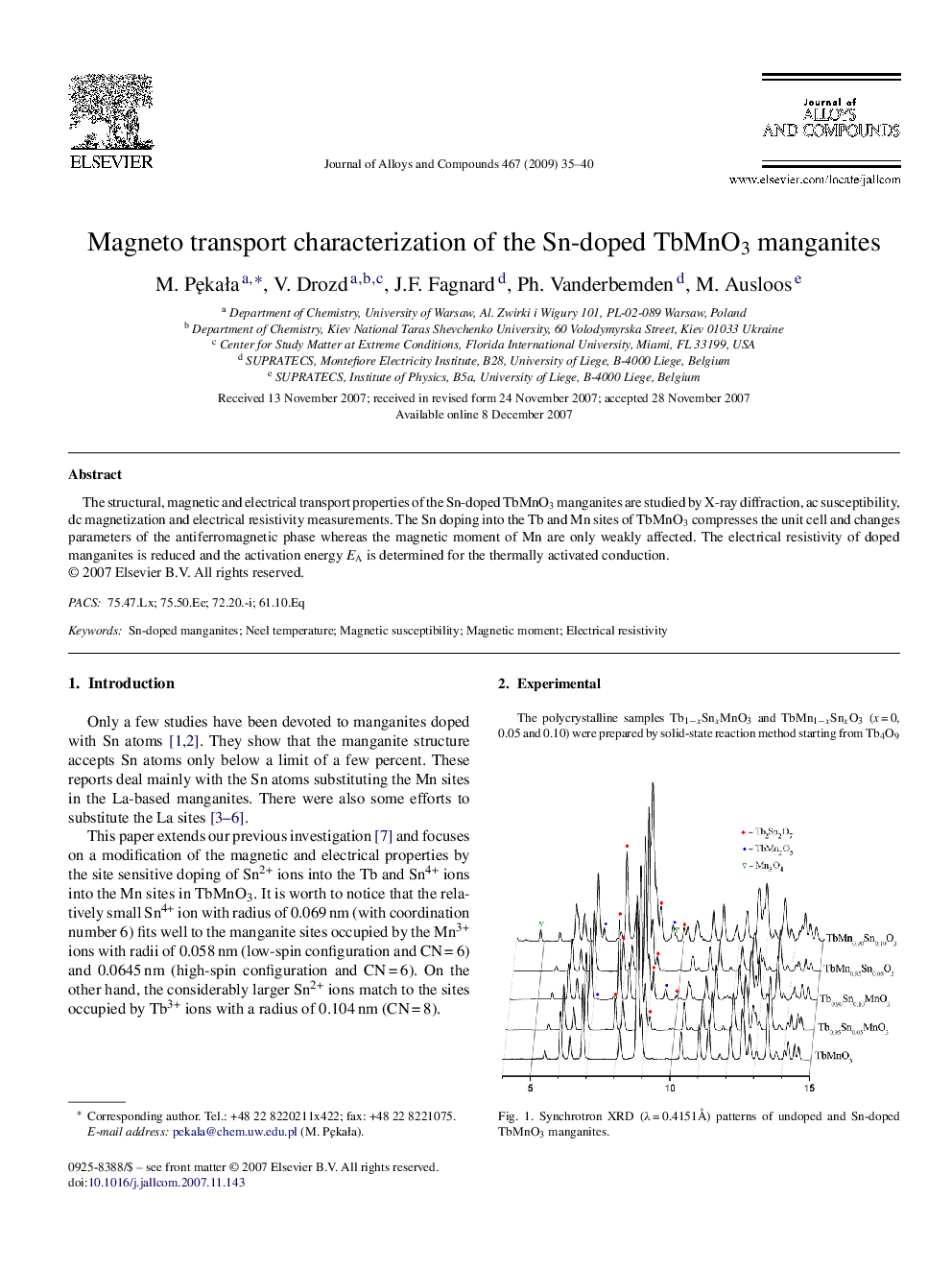 Magneto transport characterization of the Sn-doped TbMnO3 manganites