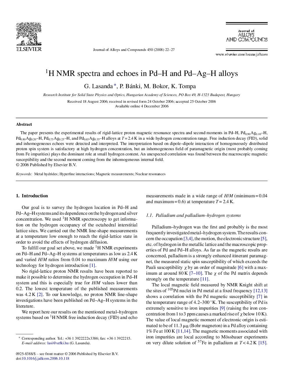 1H NMR spectra and echoes in Pd–H and Pd–Ag–H alloys