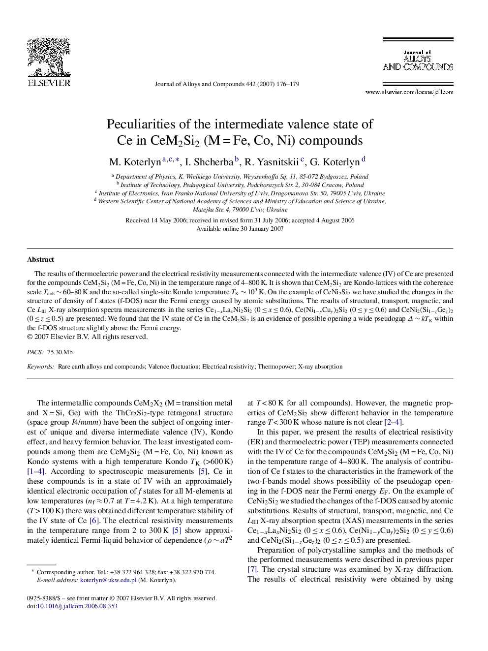 Peculiarities of the intermediate valence state of Ce in CeM2Si2 (M = Fe, Co, Ni) compounds