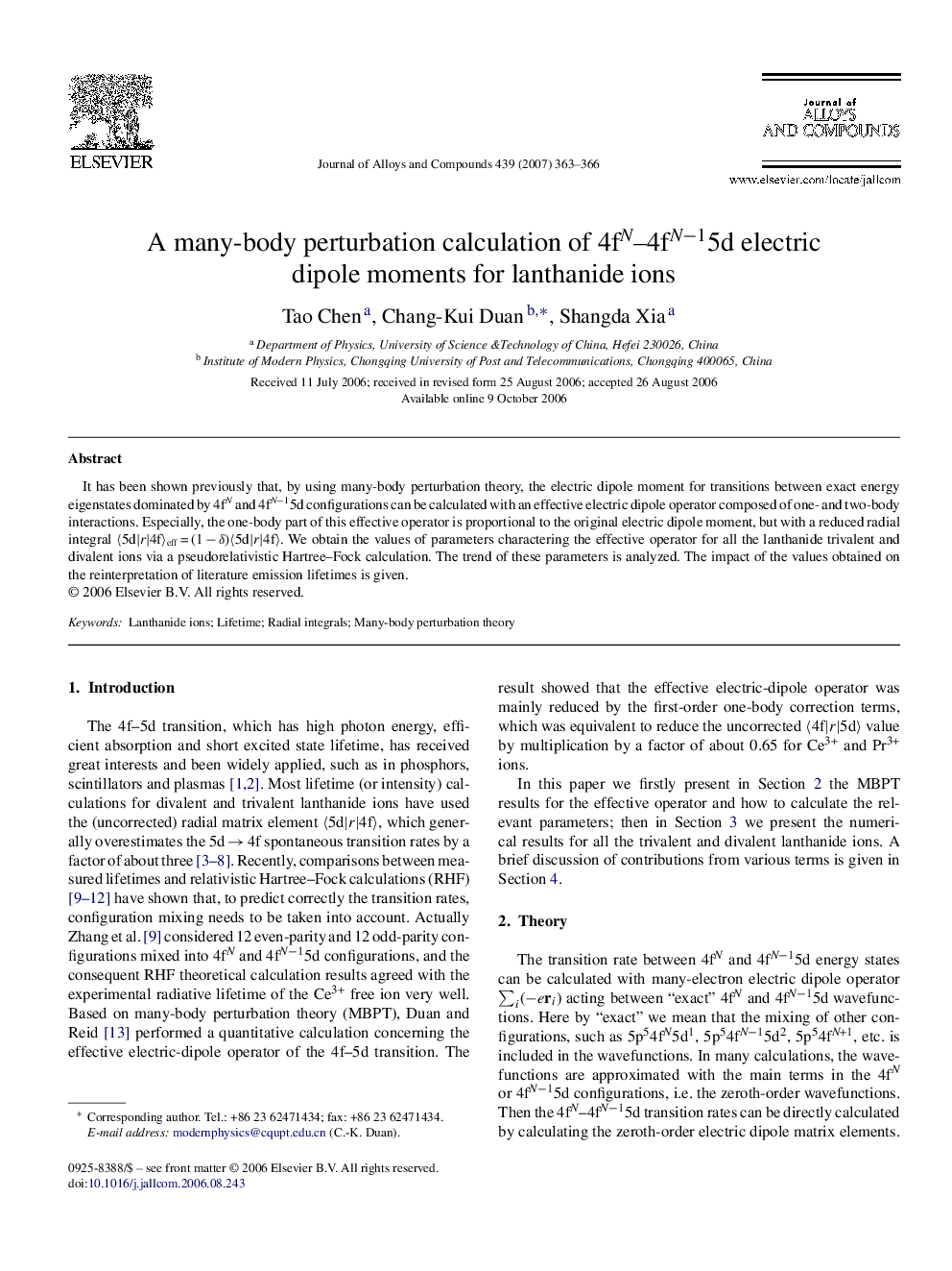 A many-body perturbation calculation of 4fN-4fNâ15d electric dipole moments for lanthanide ions