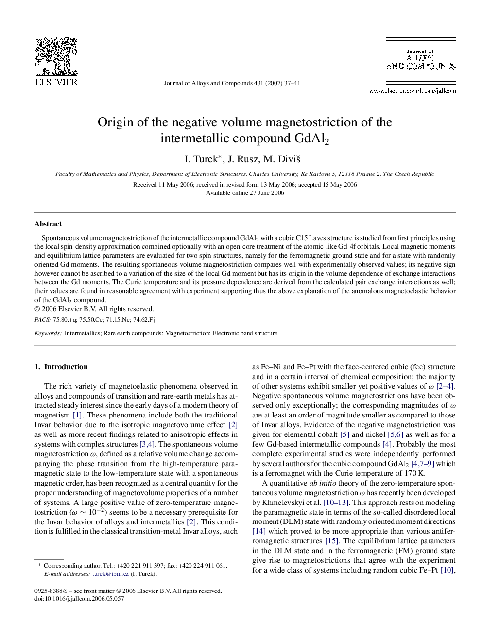 Origin of the negative volume magnetostriction of the intermetallic compound GdAl2