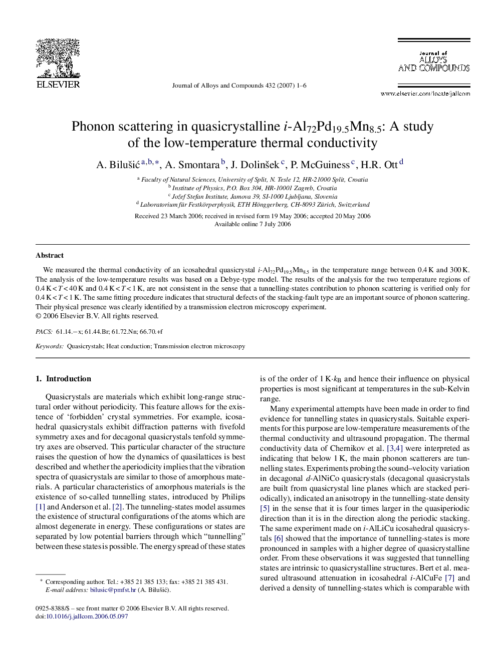 Phonon scattering in quasicrystalline i-Al72Pd19.5Mn8.5: A study of the low-temperature thermal conductivity