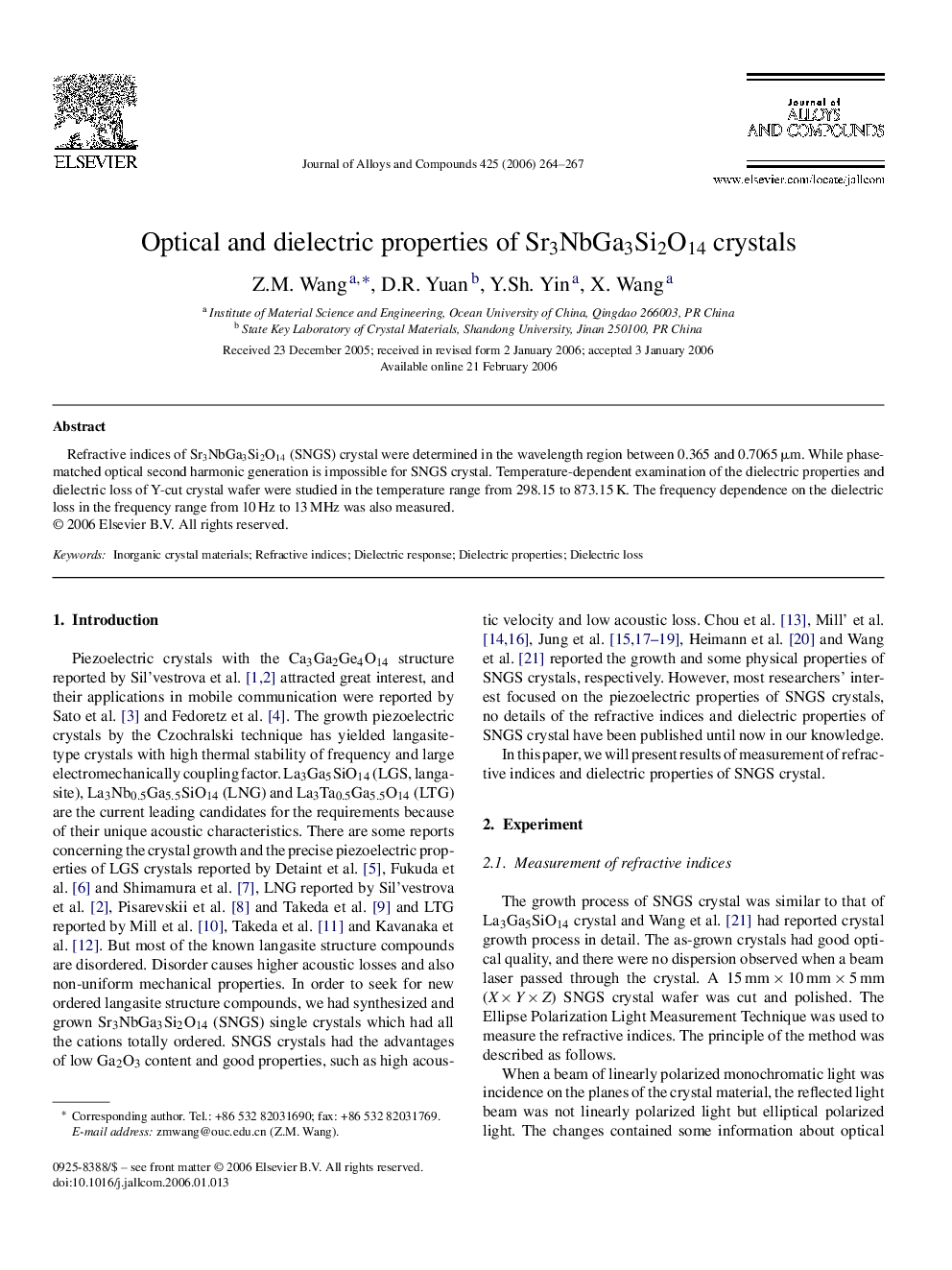 Optical and dielectric properties of Sr3NbGa3Si2O14 crystals