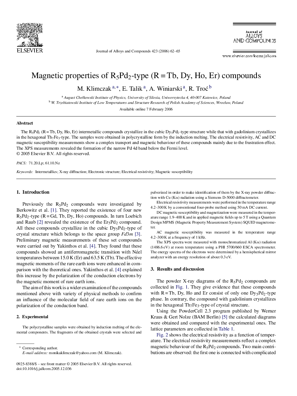 Magnetic properties of R5Pd2-type (R = Tb, Dy, Ho, Er) compounds