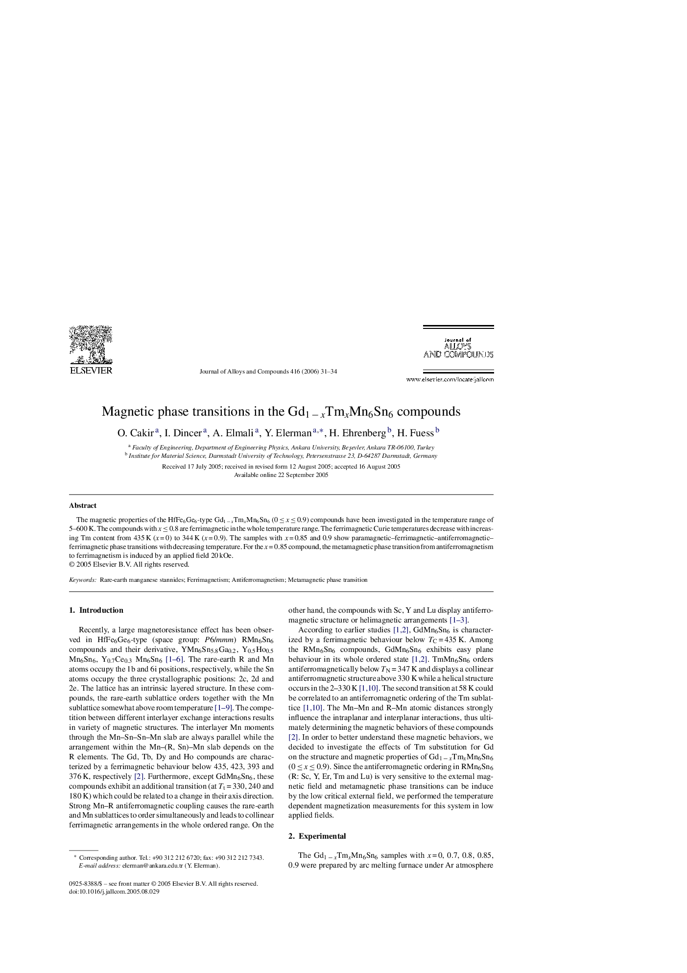 Magnetic phase transitions in the Gd1Â âÂ xTmxMn6Sn6 compounds