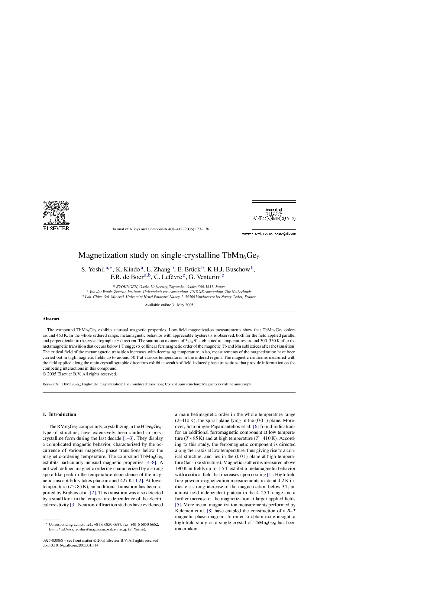 Magnetization study on single-crystalline TbMn6Ge6