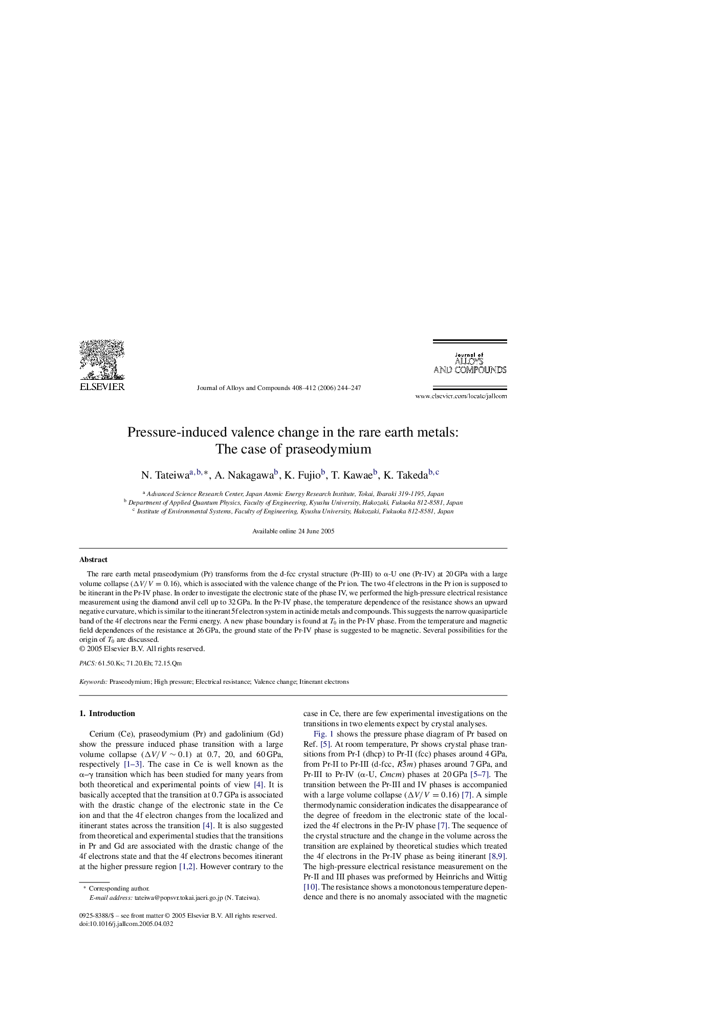 Pressure-induced valence change in the rare earth metals: The case of praseodymium