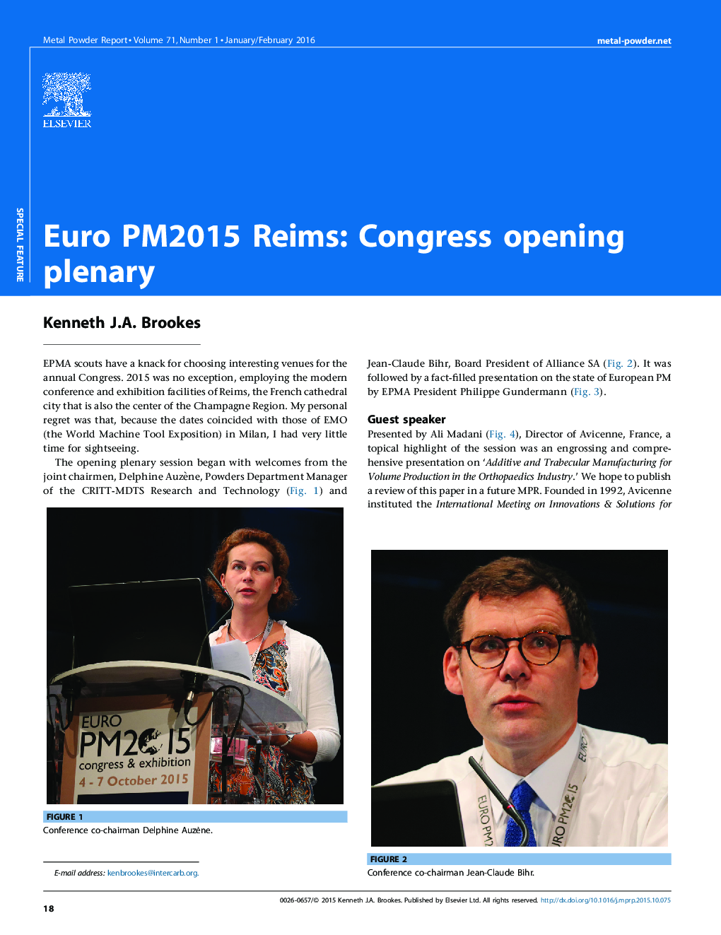 Euro PM2015 Reims: Congress opening plenary