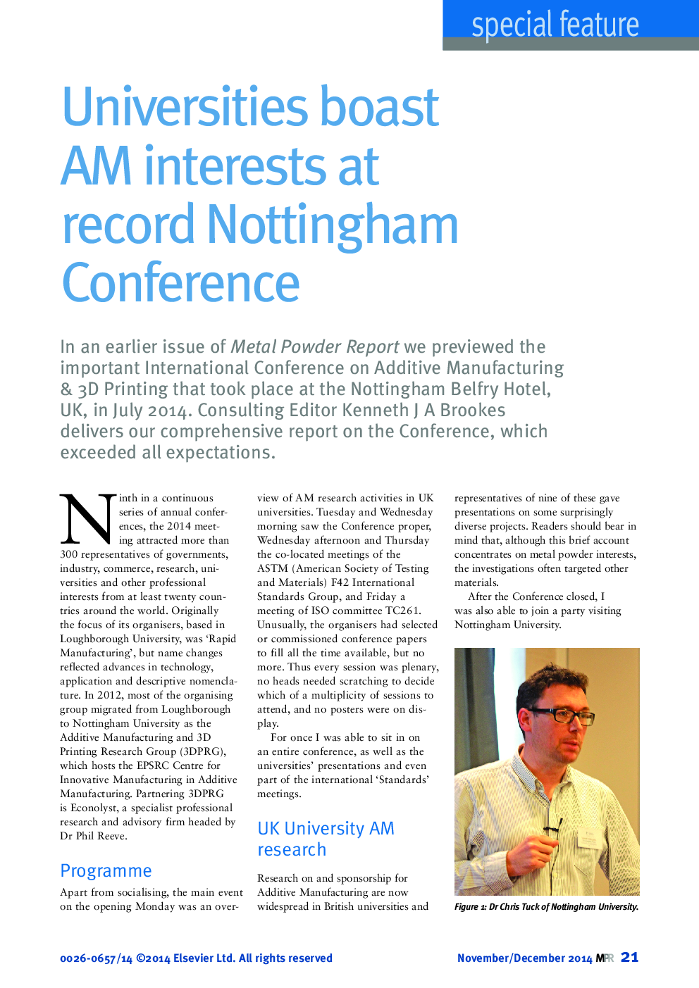Universities boast AM interests at record Nottingham Conference