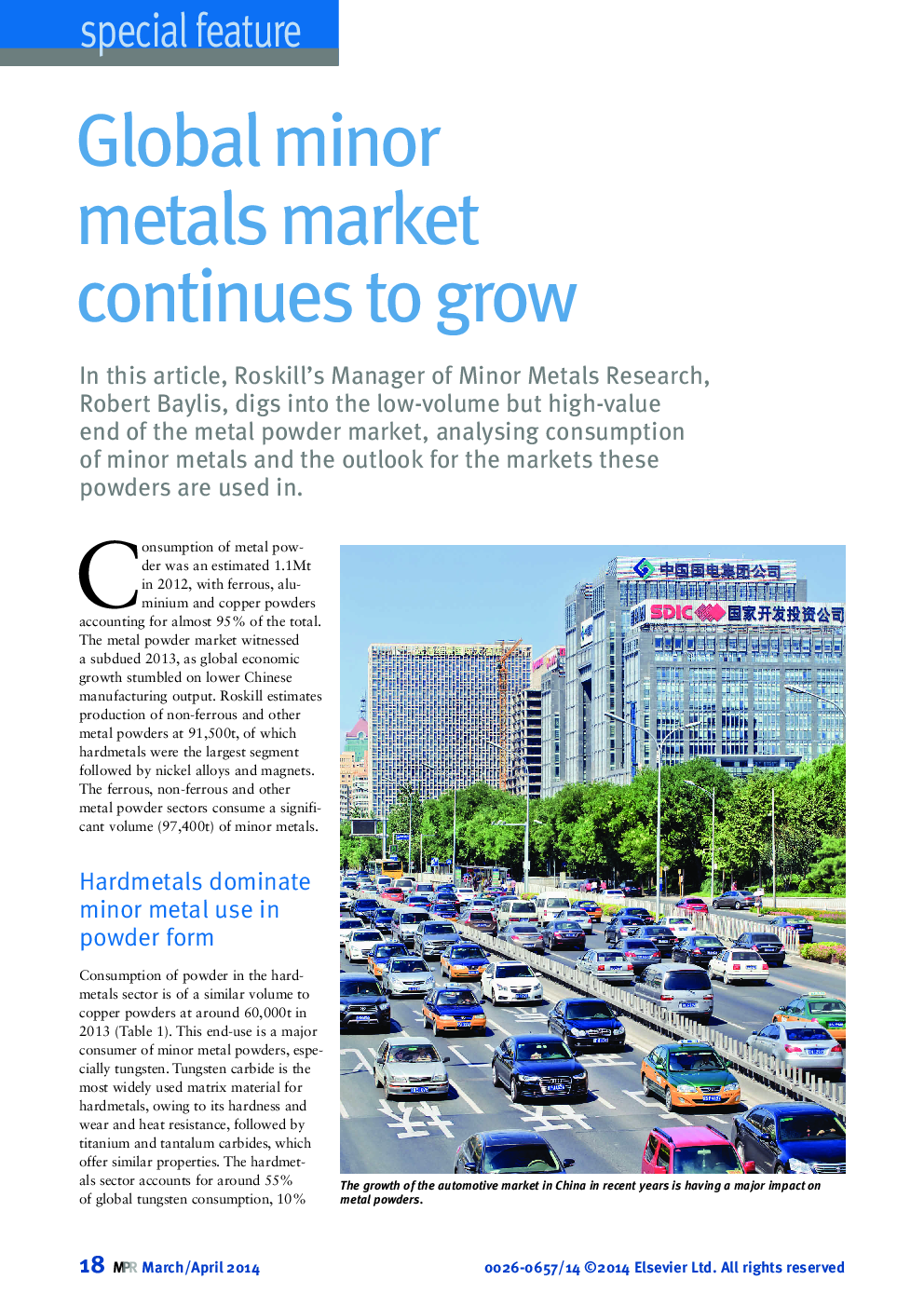 Global minor metals market continues to grow 