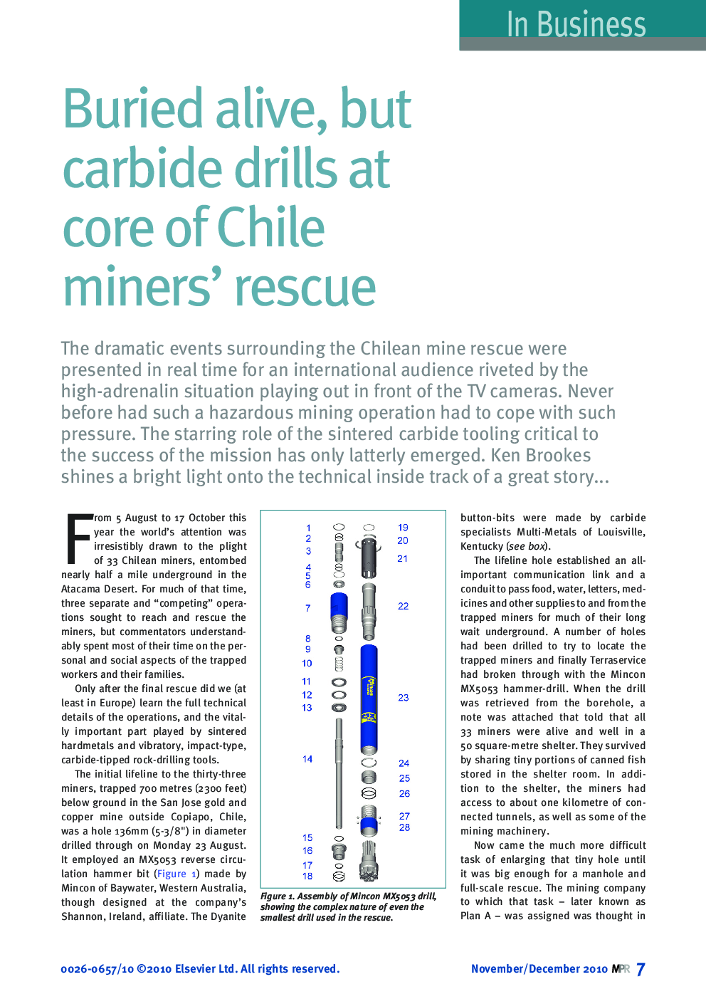 Buried alive, but carbide drills at core of Chile miners' rescue