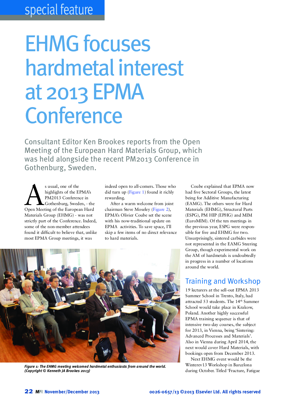 EHMG focuses hardmetal interest at 2013 EPMA Conference