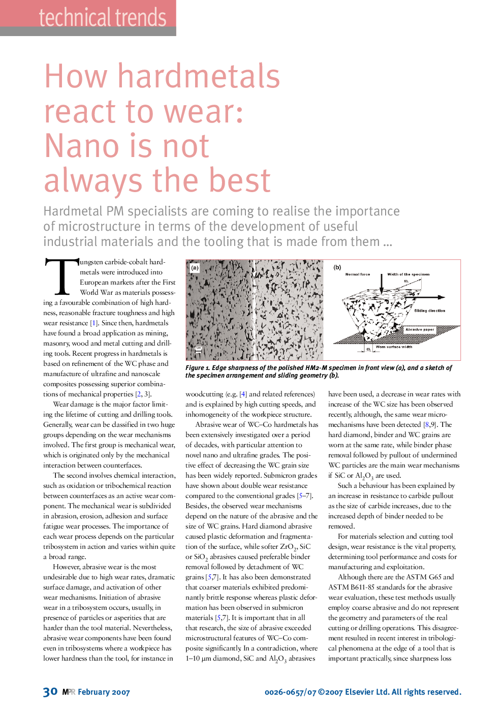 How hardmetals react to wear: Nano is not always the best 