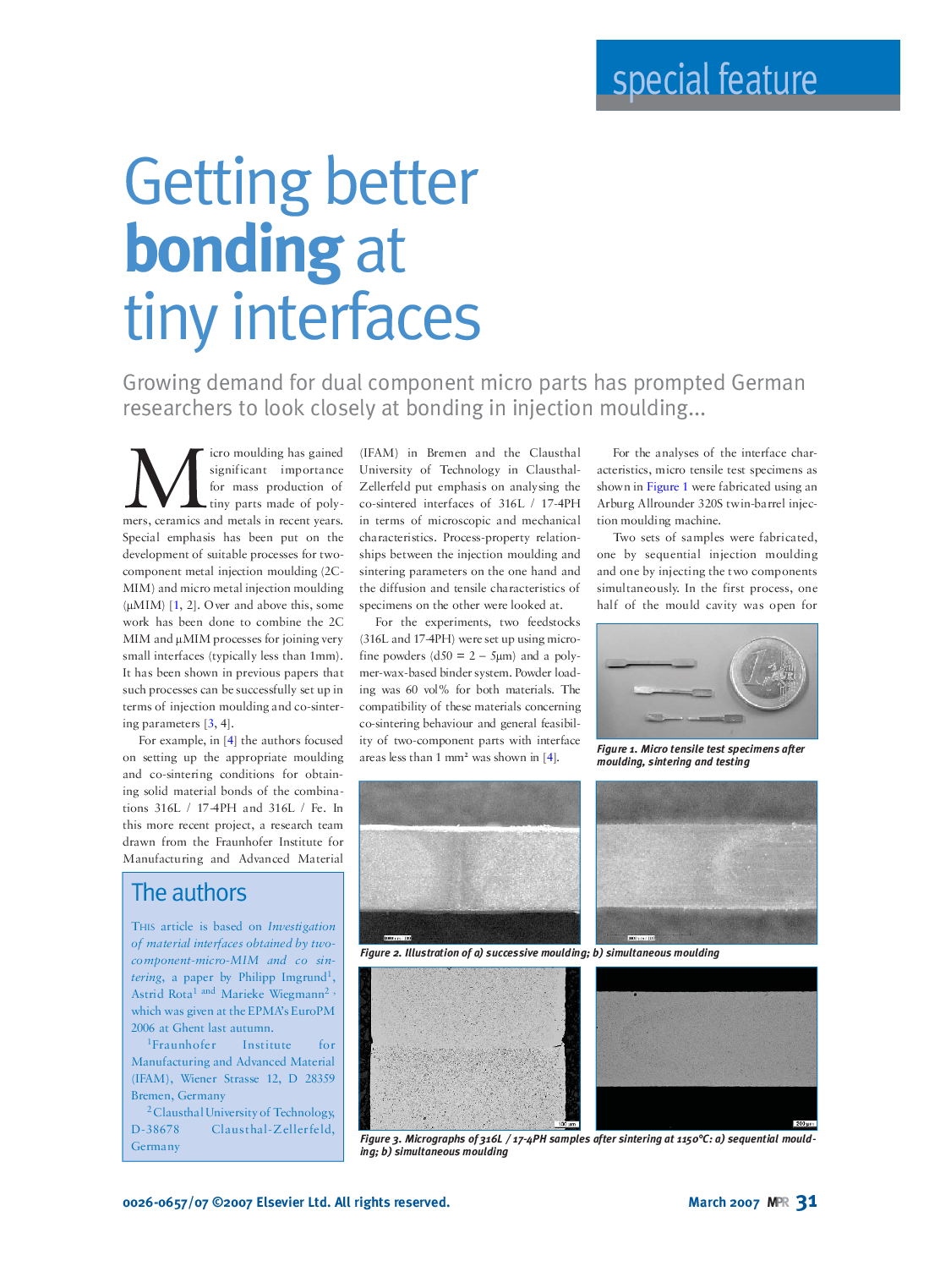 Getting better bonding at tiny interfaces