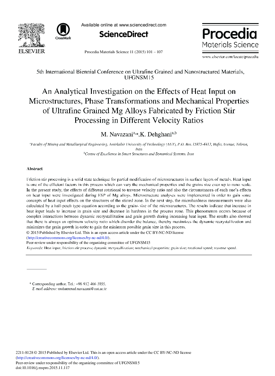 An Analytical Investigation on the Effects of Heat Input on Microstructures, Phase Transformations and Mechanical Properties of Ultrafine Grained Mg Alloys Fabricated by Friction Stir Processing in Different Velocity Ratios