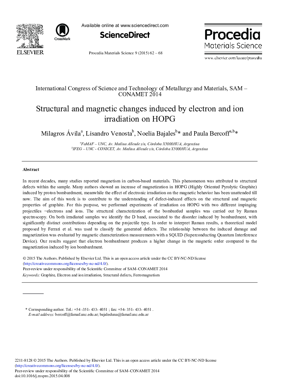 Structural and Magnetic Changes Induced by Electron and Ion Irradiation on HOPG 