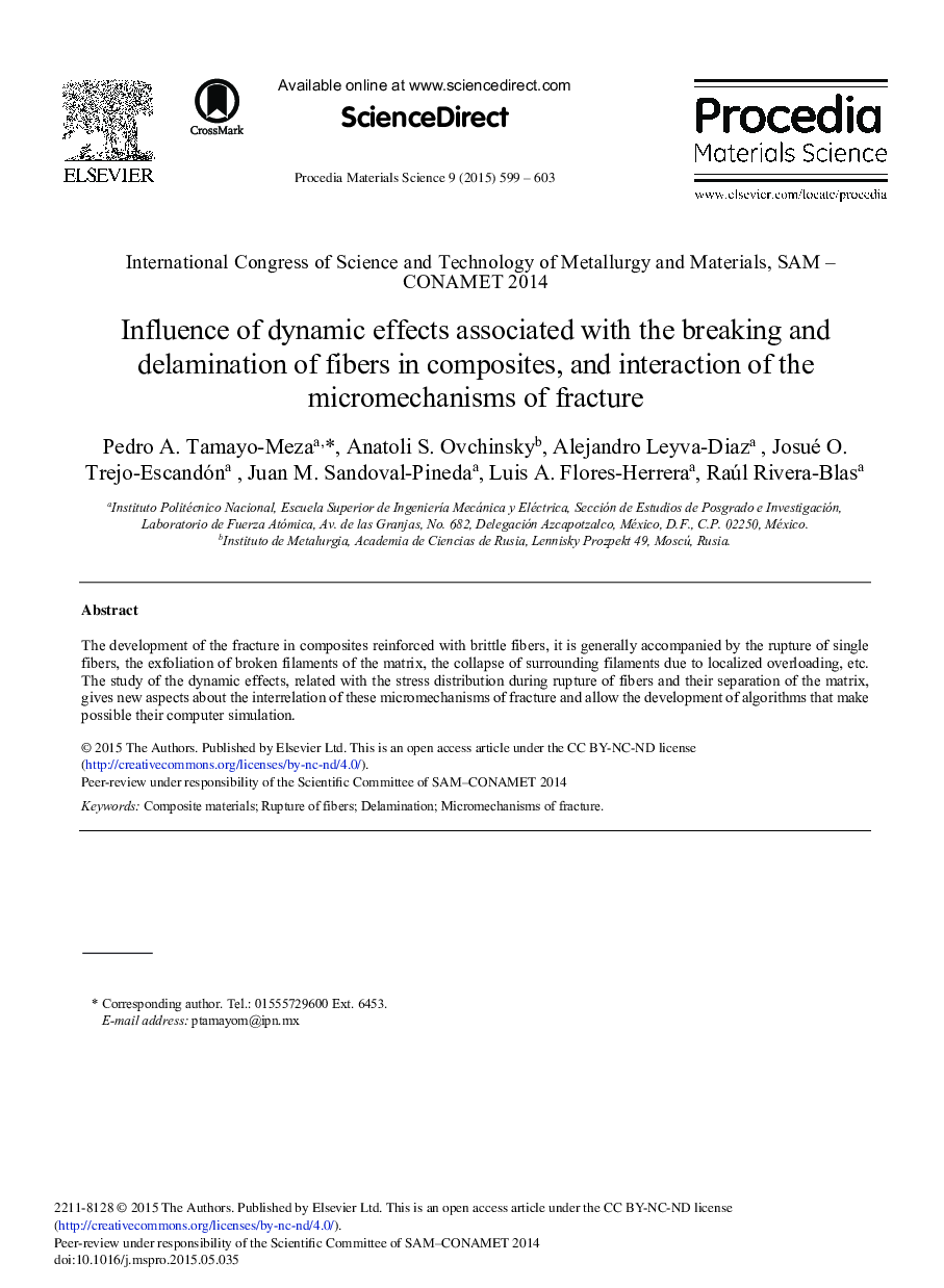 Influence of Dynamic Effects Associated with the Breaking and Delamination of Fibers in Composites, and Interaction of the Micromechanisms of Fracture 