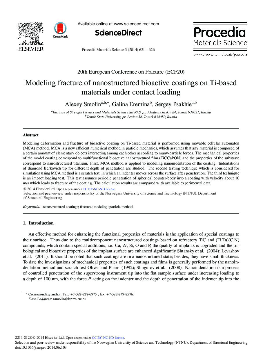 Modeling Fracture of Nanostructured Bioactive Coatings on Ti-based Materials under Contact Loading