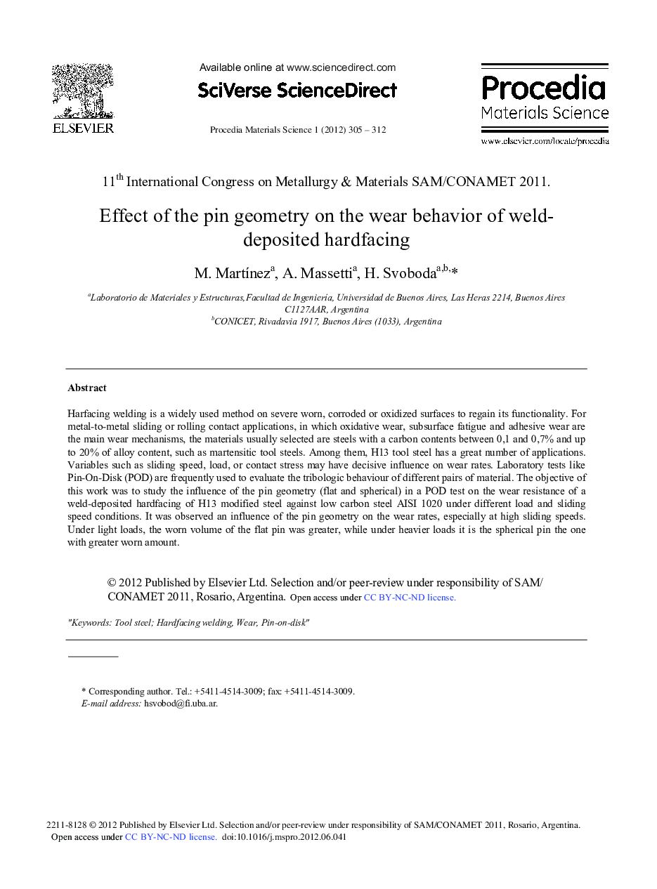 Effect of the Pin Geometry on the Wear Behavior of Weld-Deposited Hardfacing