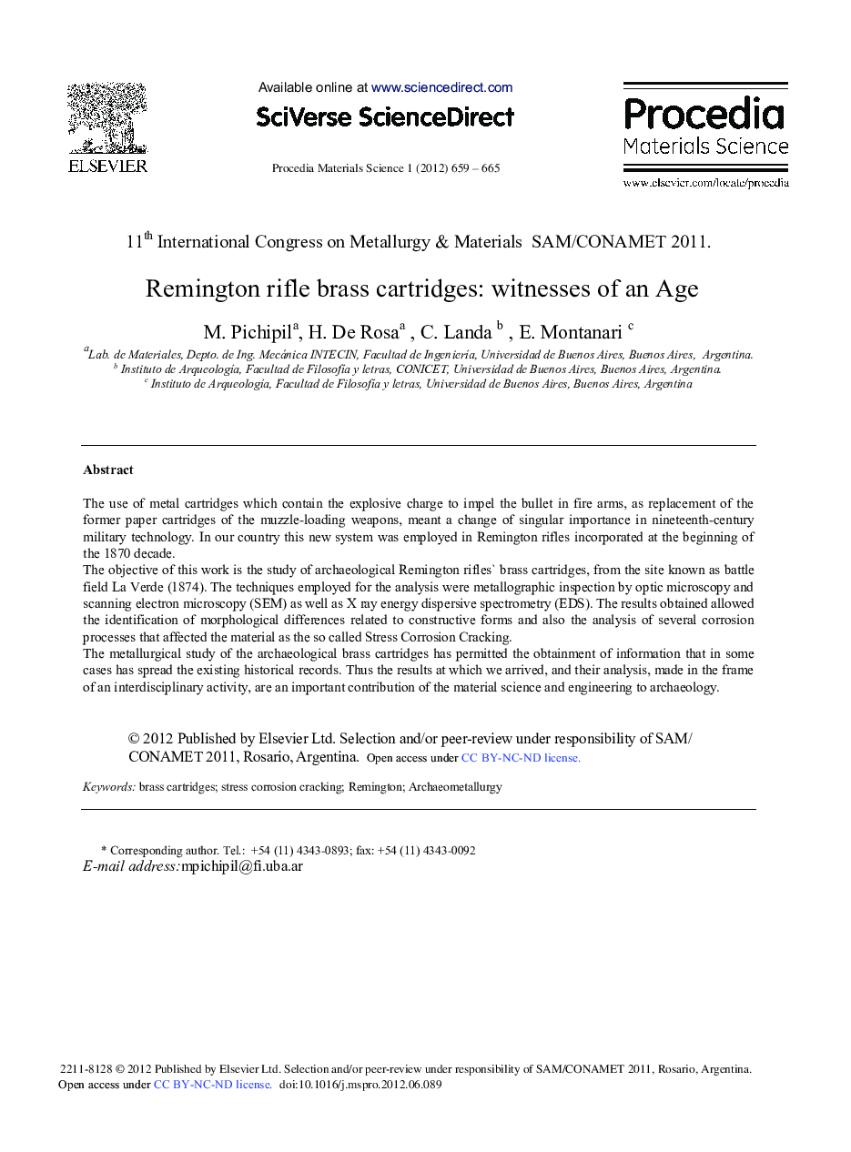 عکس صفحه اول مقاله: Remington Rifle Brass Cartridges: Witnesses of an Age Remington Rifle Brass Cartridges: Witnesses of an Age