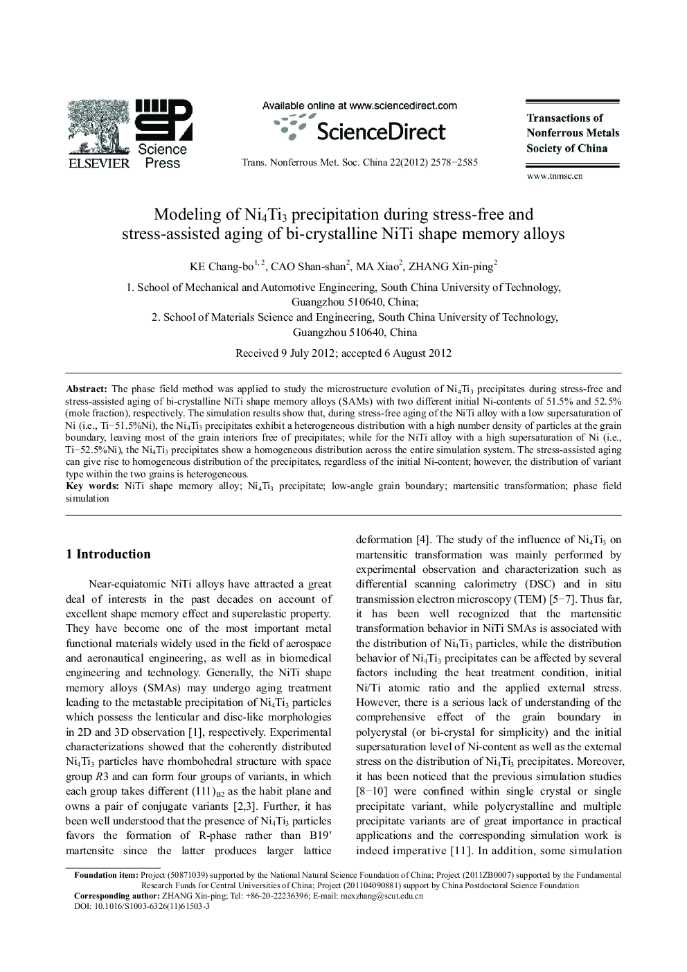 Modeling of Ni4Ti3 precipitation during stress-free and stress-assisted aging of bi-crystalline NiTi shape memory alloys