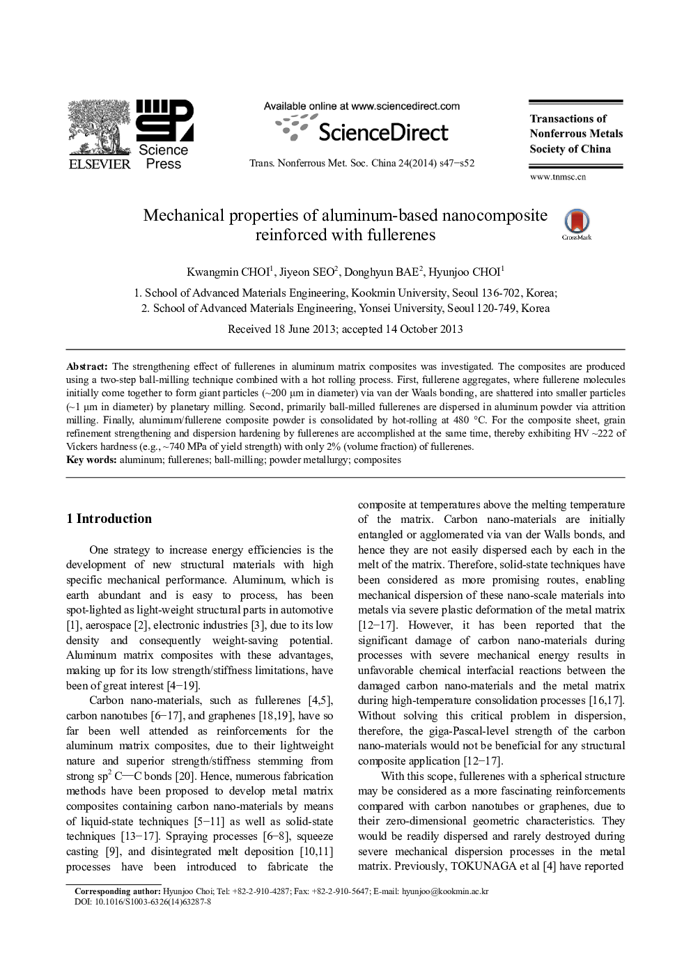 Mechanical properties of aluminum-based nanocomposite reinforced with fullerenes