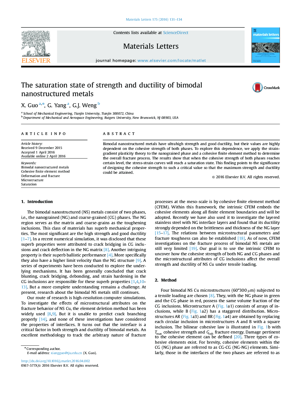 The saturation state of strength and ductility of bimodal nanostructured metals