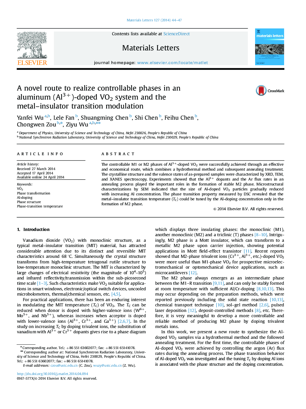 A novel route to realize controllable phases in an aluminum (Al3+)-doped VO2 system and the metal–insulator transition modulation