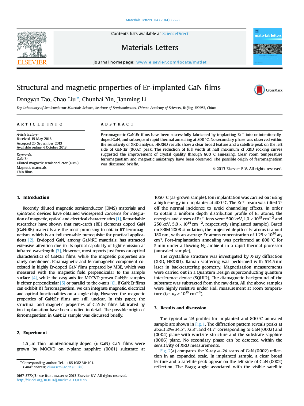 Structural and magnetic properties of Er-implanted GaN films