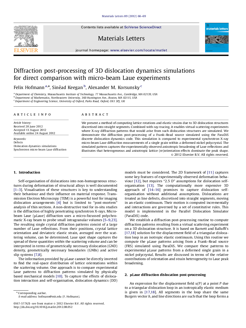 Diffraction post-processing of 3D dislocation dynamics simulations for direct comparison with micro-beam Laue experiments