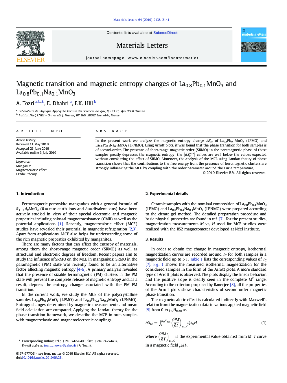 Magnetic transition and magnetic entropy changes of La0.8Pb0.1MnO3 and La0.8Pb0.1Na0.1MnO3