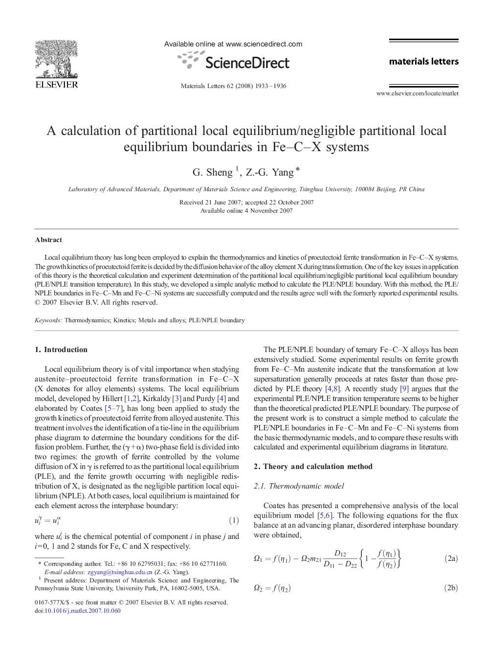 A calculation of partitional local equilibrium/negligible partitional local equilibrium boundaries in Fe–C–X systems