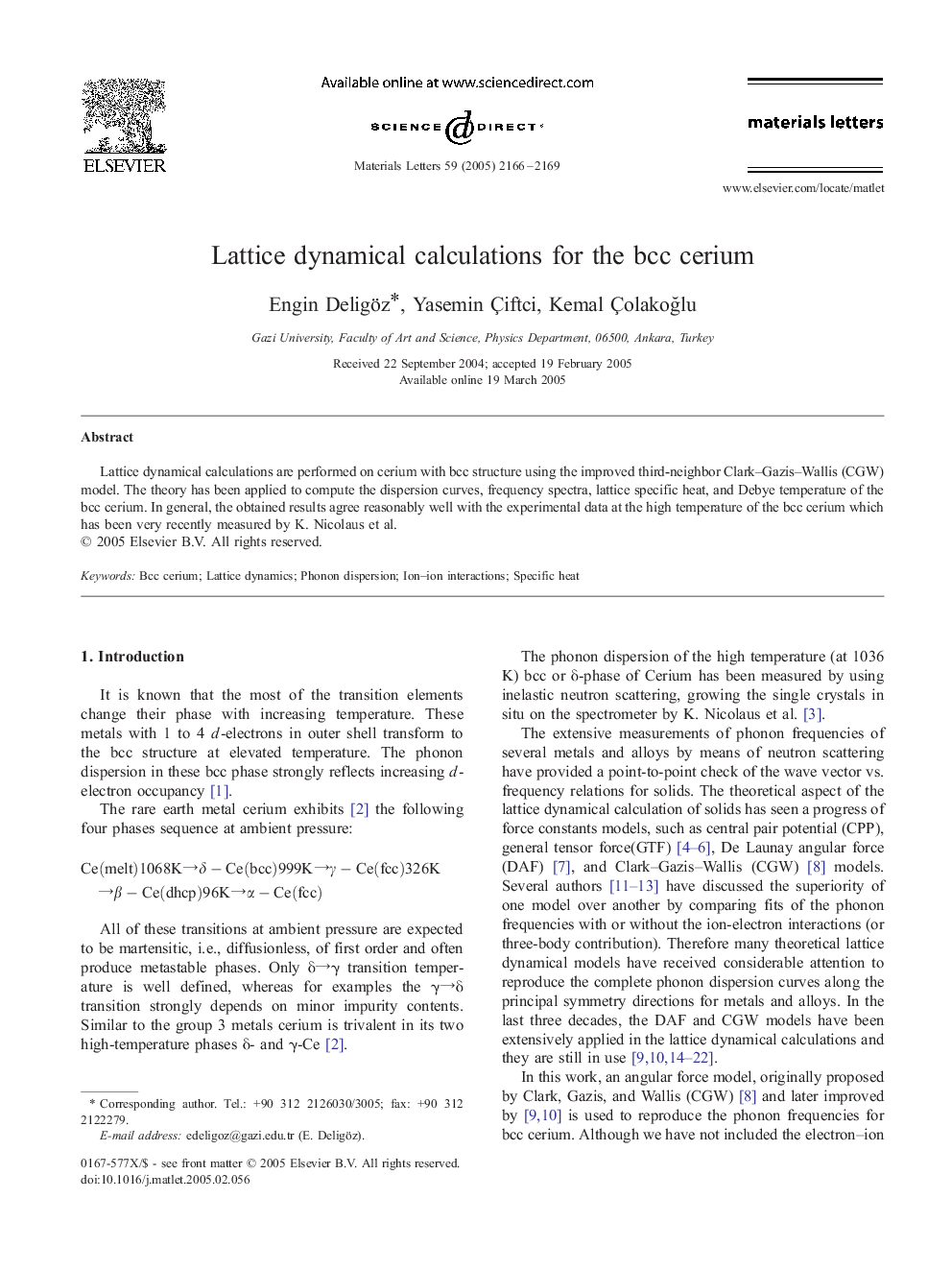 Lattice dynamical calculations for the bcc cerium