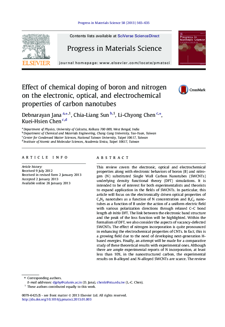 Effect of chemical doping of boron and nitrogen on the electronic, optical, and electrochemical properties of carbon nanotubes