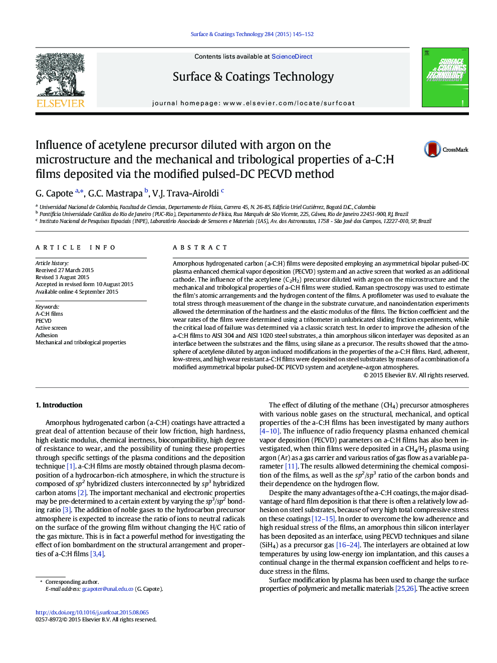 Influence of acetylene precursor diluted with argon on the microstructure and the mechanical and tribological properties of a-C:H films deposited via the modified pulsed-DC PECVD method