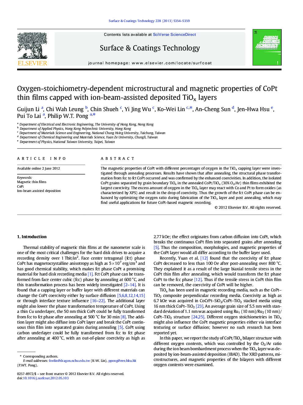 Oxygen-stoichiometry-dependent microstructural and magnetic properties of CoPt thin films capped with ion-beam-assisted deposited TiOx layers