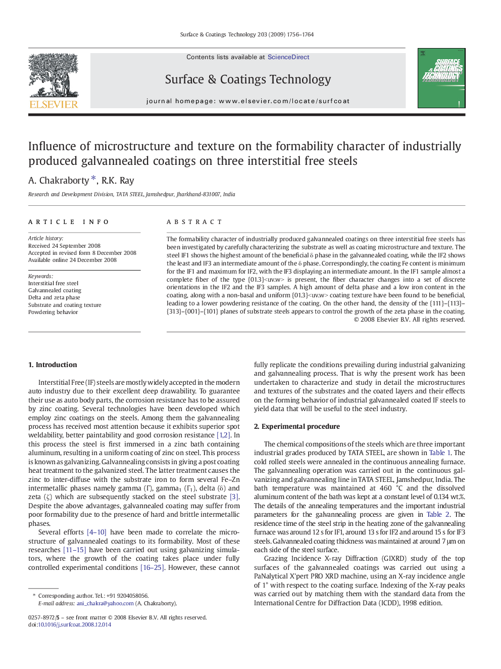 Influence of microstructure and texture on the formability character of industrially produced galvannealed coatings on three interstitial free steels