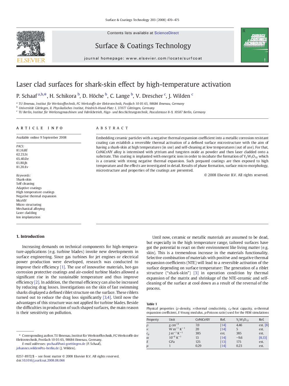 Laser clad surfaces for shark-skin effect by high-temperature activation