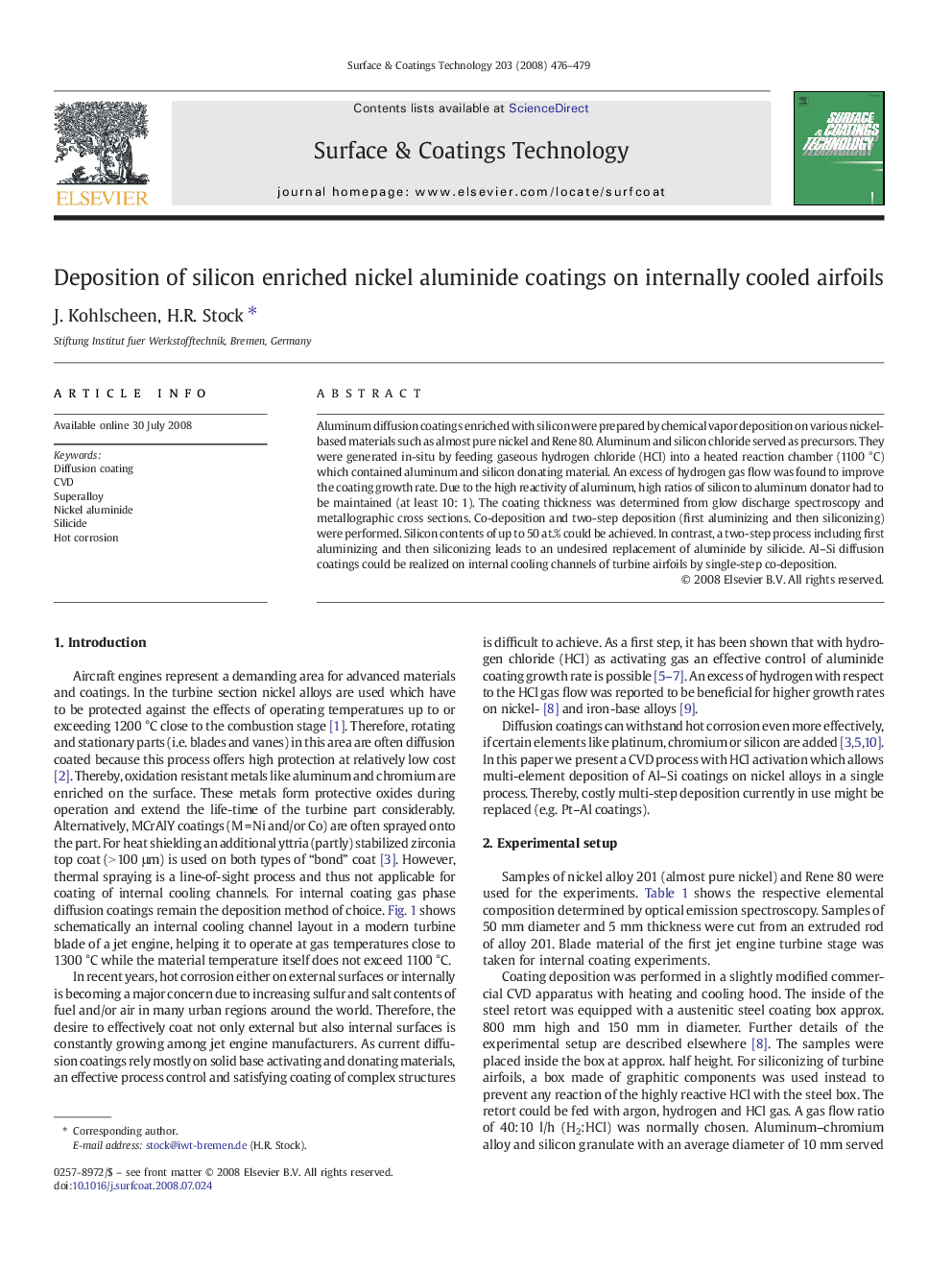 Deposition of silicon enriched nickel aluminide coatings on internally cooled airfoils