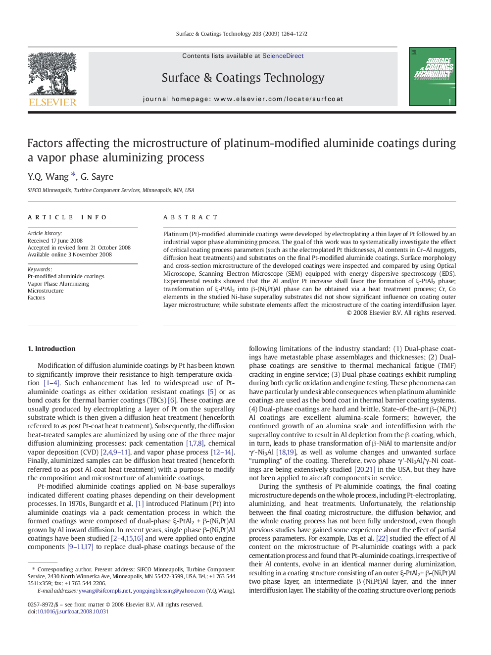 Factors affecting the microstructure of platinum-modified aluminide coatings during a vapor phase aluminizing process