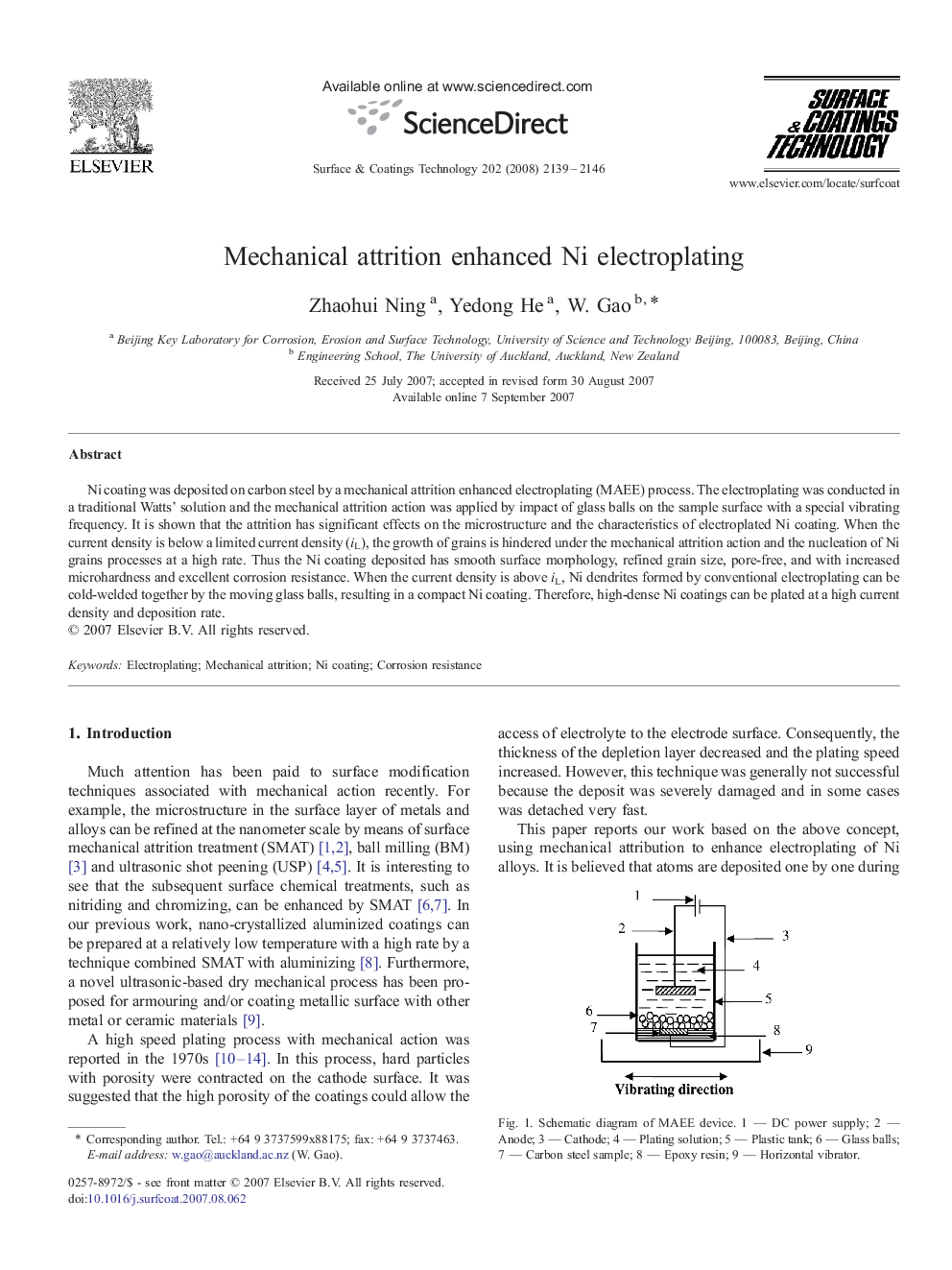 Mechanical attrition enhanced Ni electroplating