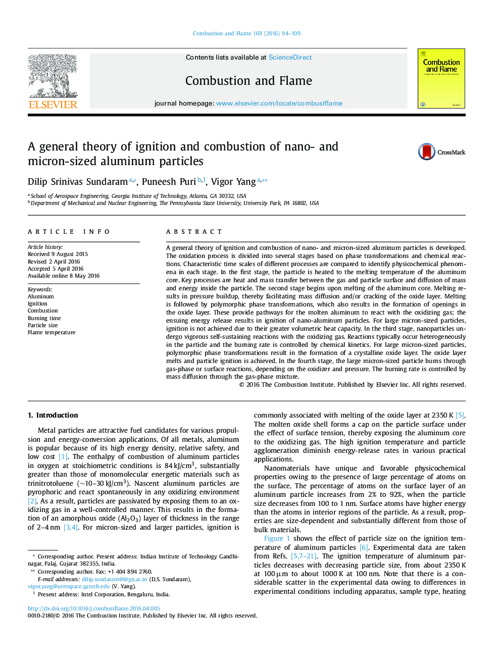 A general theory of ignition and combustion of nano- and micron-sized aluminum particles