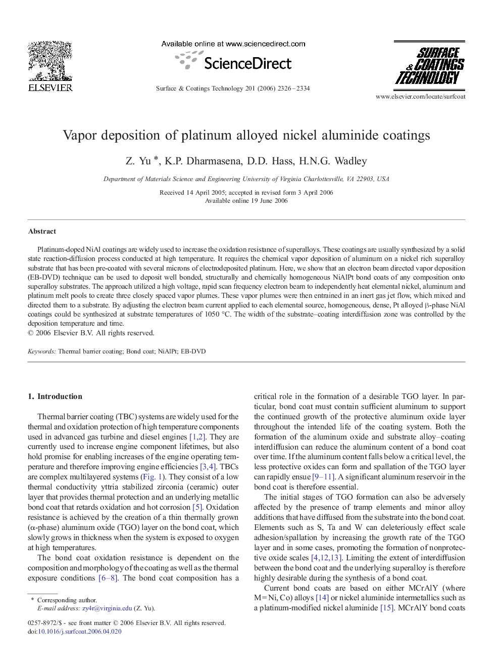 Vapor deposition of platinum alloyed nickel aluminide coatings