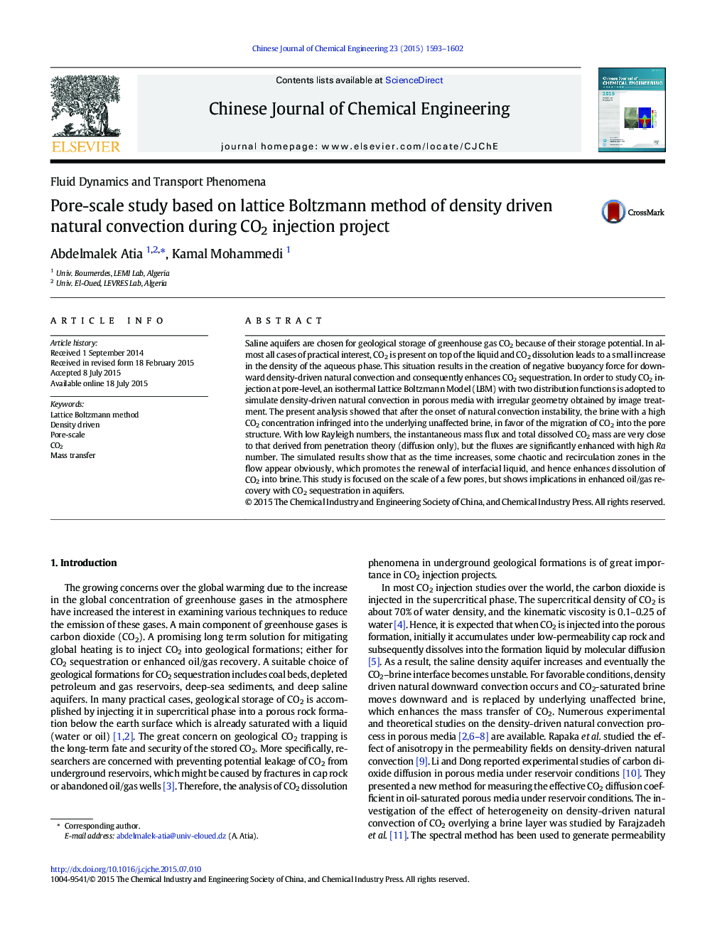 Pore-scale study based on lattice Boltzmann method of density driven natural convection during CO2 injection project