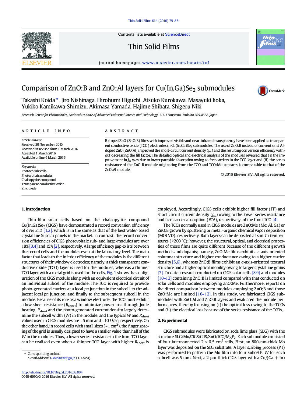 Comparison of ZnO:B and ZnO:Al layers for Cu(In,Ga)Se2 submodules