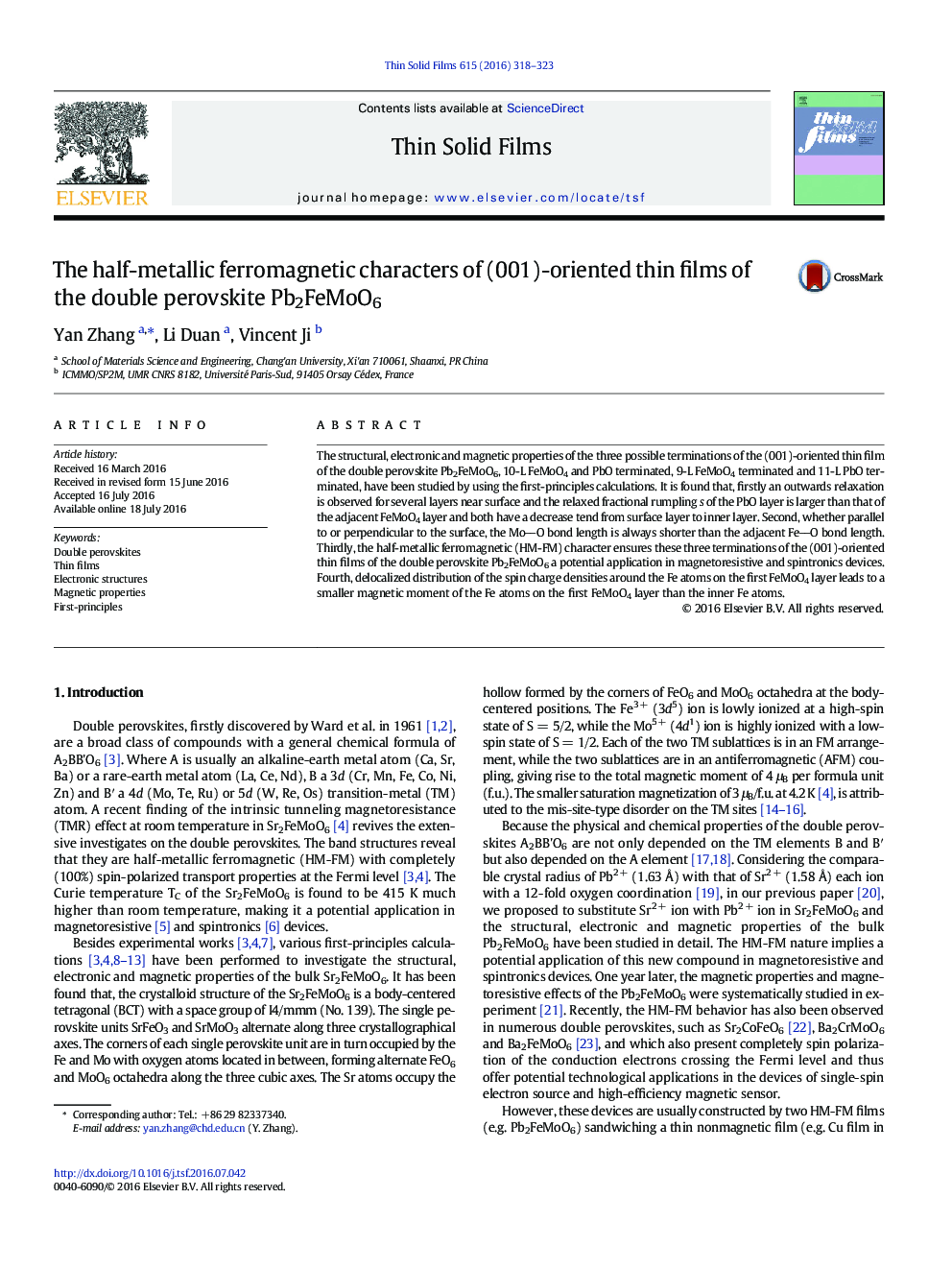 The half-metallic ferromagnetic characters of (001)-oriented thin films of the double perovskite Pb2FeMoO6