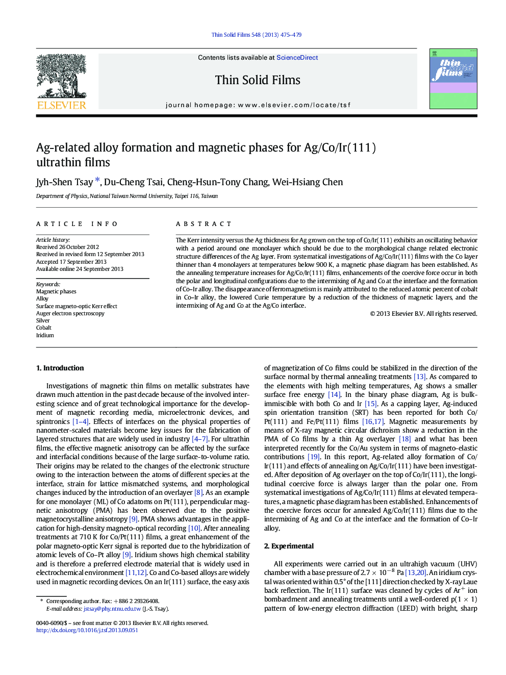 Ag-related alloy formation and magnetic phases for Ag/Co/Ir(111) ultrathin films