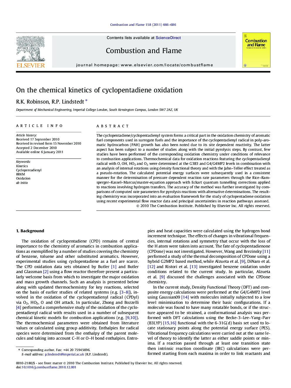 On the chemical kinetics of cyclopentadiene oxidation