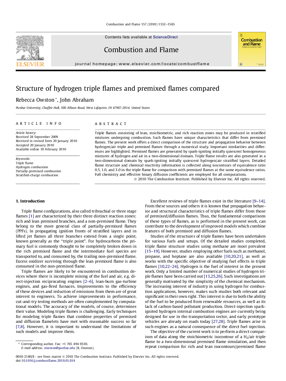 Structure of hydrogen triple flames and premixed flames compared